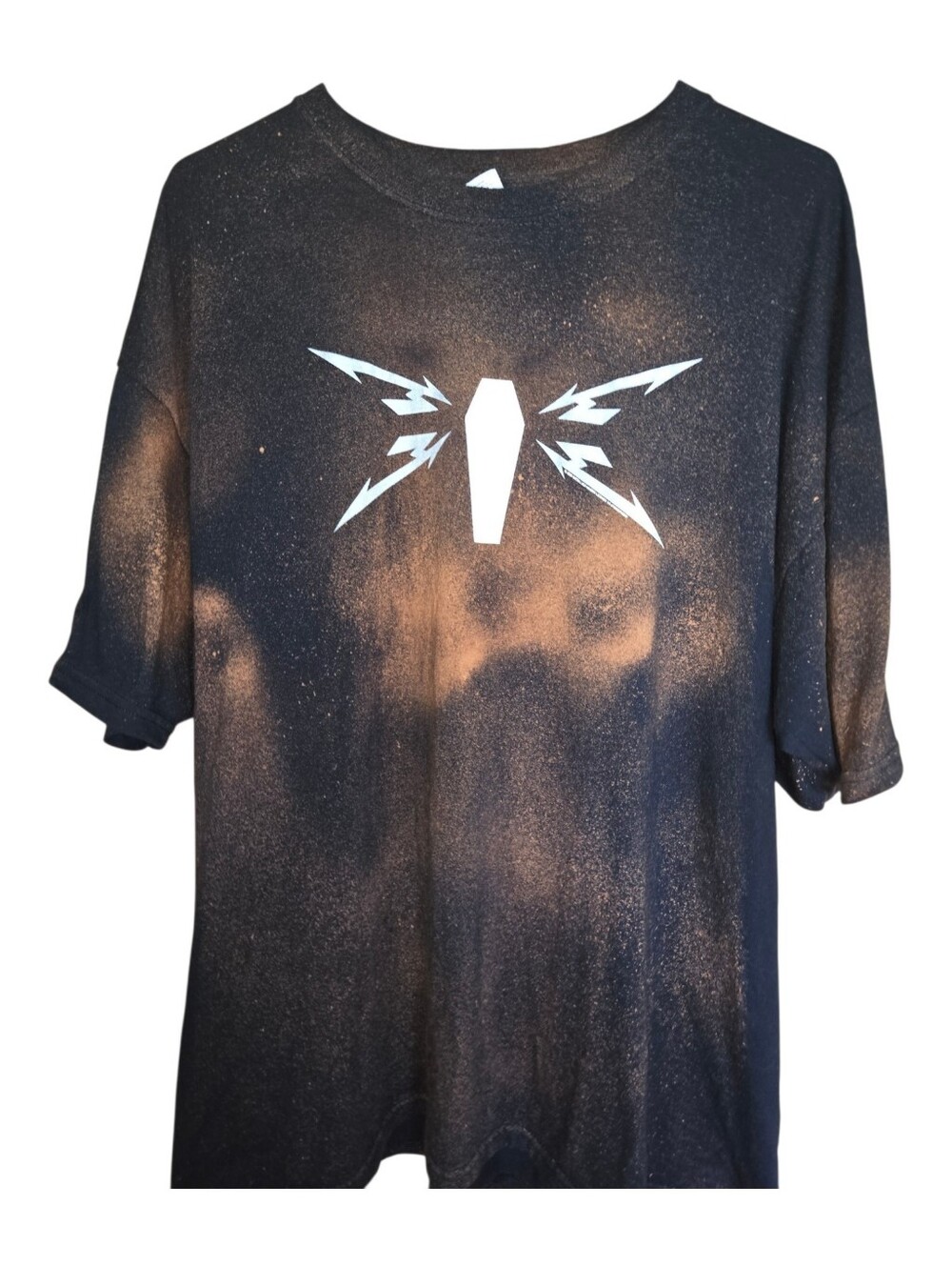 Metallica Bleach Wash Lightning Shirt — Grunge Graphic Tee. Upcycled2
